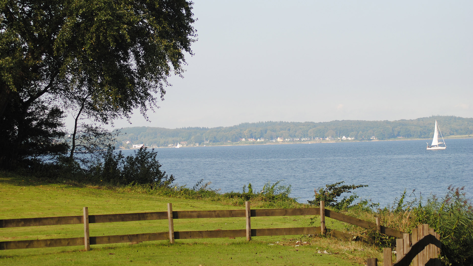 Schlendern Sie an den grünen Wiesen vorbei Richtung Ostsee.
